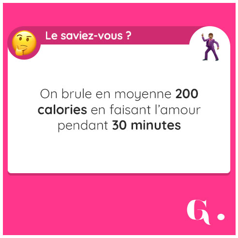 200 calories perdues en faisant l'amour